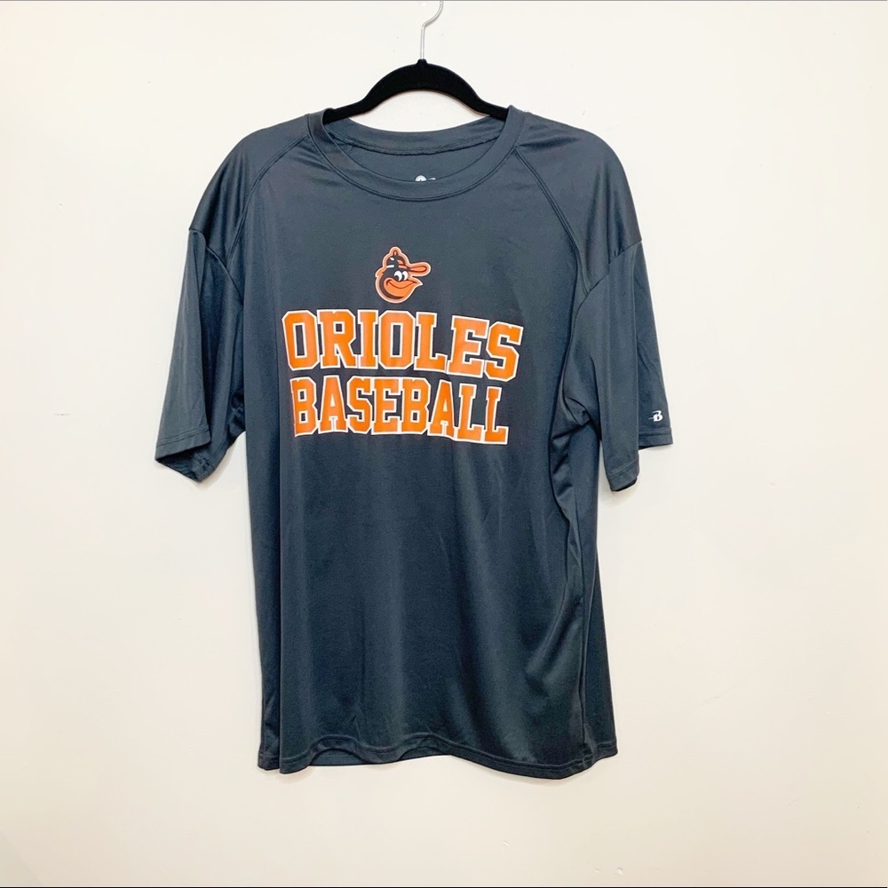 Orioles Grey Baseball Graphic Tee Size Large